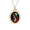 vintage Gold vintage pendant with enamel 18 kt