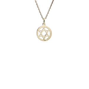 Gold Star of David pendant 14 kt