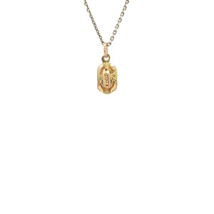 Gold scarab beetle pendant 14 kt