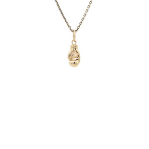 Gold boxing glove pendant 14 kt