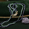 vintage Vintage sapphire and emerald necklace with 14 kt gold clasp
