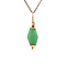vintage Gold vintage pendant with green opal 14 kt