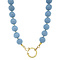 vintage Vintage angelite necklace with gold clasp 14 kt