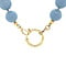 vintage Vintage angelite necklace with gold clasp 14 kt