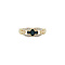 vintage Gouden vintage ring met saffier en diamant 14 kt