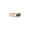 vintage Gouden vintage ring met saffier en diamant 14 kt