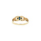 vintage Gouden vintage ring met saffier en diamant 14 kt