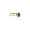 vintage Gold vintage entourage ring with emerald and diamond 18 kt