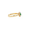 vintage Gold vintage entourage ring with emerald and diamond 18 kt