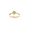 vintage Gouden vintage entourage ring met smaragd en diamant 18 kt