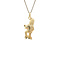 vintage Gold vintage guitarist pendant 14 kt