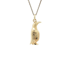 Gouden pinguïn hanger 14 kt