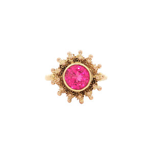 Gold ring with ruby 20 kt