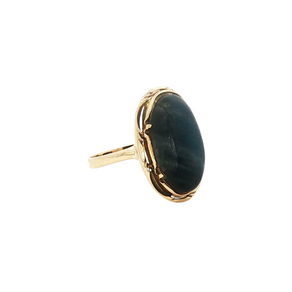 vintage Gold vintage ring with labradorite 14 kt