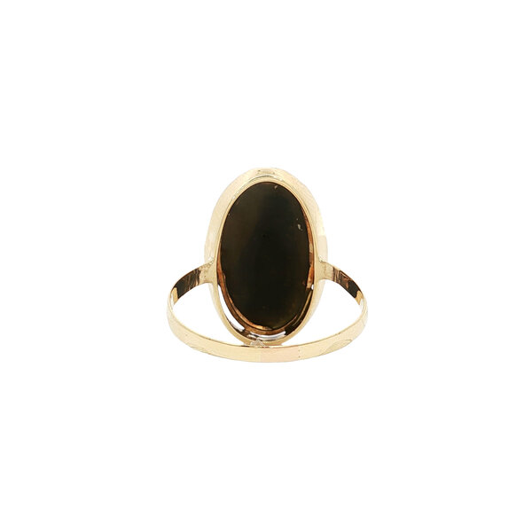 vintage Gouden vintage ring met labradoriet 14 kt