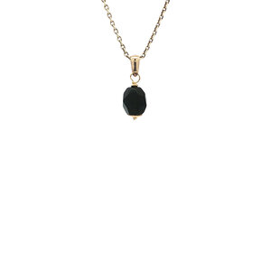 Gold pendant with colored stone 14 kt