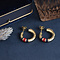vintage Gold vintage stud earrings with enamel 18 kt