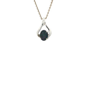 Silver pendant with opal triplet 925