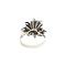 vintage Witgouden vintage entourage ring met saffier en diamant 14 kt
