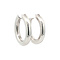 vintage White gold vintage smooth hoop earrings 14 kt