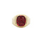 vintage Golden vintage signet ring with ruby 14 kt