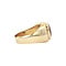 vintage Gouden vintage zegelring met robijn 14 kt