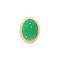 vintage Gouden vintage ring met chrysopraas 14 kt