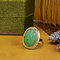 vintage Golden vintage ring with chrysoprase 14 kt