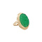 vintage Gouden vintage ring met chrysopraas 14 kt