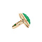 vintage Gouden vintage ring met chrysopraas 14 kt