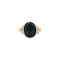vintage Gold vintage signet ring with blue cabochon 14 kt