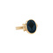 vintage Gouden vintage zegelring met blauwe laagsteen 14 kt