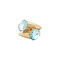 vintage Golden vintage ring with topaz 14 kt