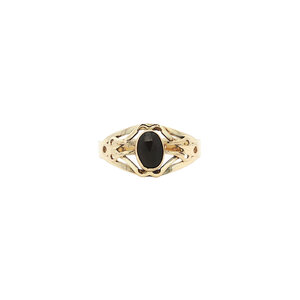Gold ring with garnet 14 kt