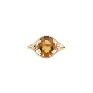 Gold ring with gemstone 14 kt