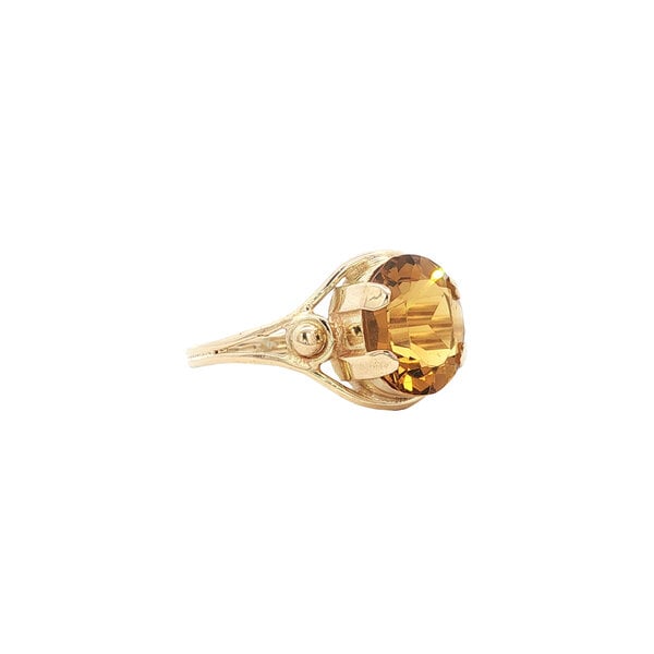 vintage Gouden vintage ring met kleursteen 14 kt