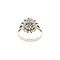 vintage Witgouden vintage entourage ring met diamant 14 kt