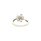vintage Witgouden vintage entourage ring met saffier en diamant 14 kt