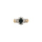 vintage Gold vintage entourage ring with sapphire and diamond 14 kt