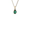 vintage Gold vintage pendant with emerald and diamond 14 kt