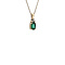 vintage Gold vintage pendant with emerald and diamond 14 kt