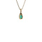 vintage Gold vintage pendant with emerald and diamond 14 kt