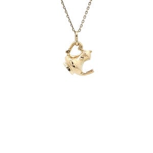 Gold teapot pendant 14 kt