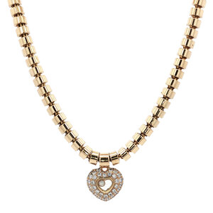 Gold Chopard Happy Diamonds necklace 18 kt