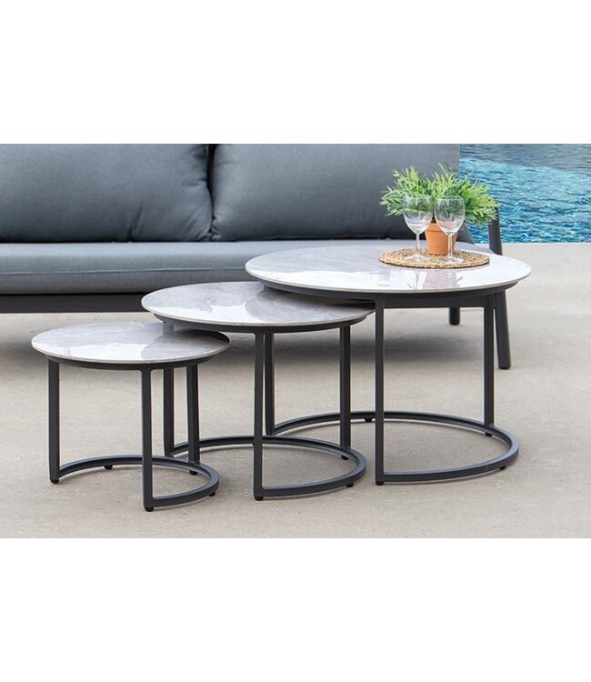 'Del Conde' Bijzettafel Set van 3