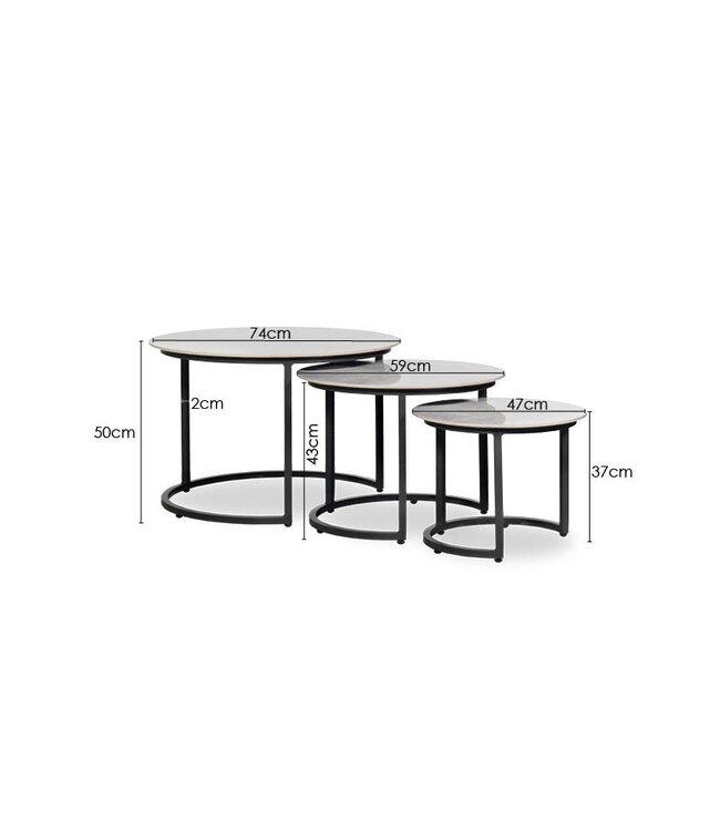 Del Conde Outdoor Coffee Tables (Set of 3)