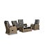 'Summerfield' Loungeset 4-delig incl. coffee table en alle zit- en rugkussens