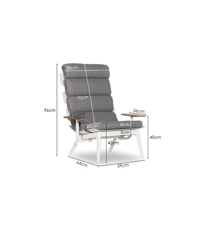Loungestoel 'Cordoba' 2-delig