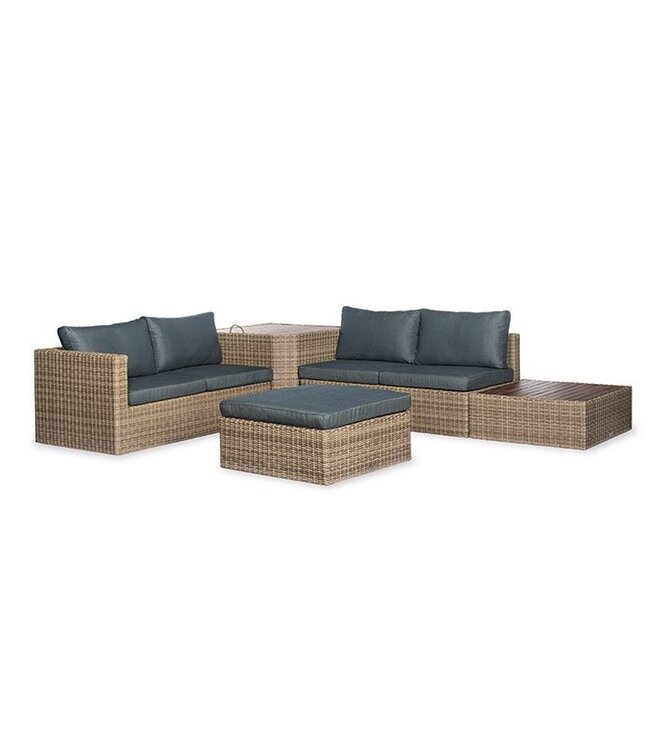 'Mateo' loungeset met coffee table en incl. alle zit- en rugkussens