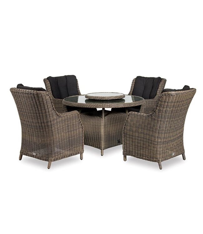 Bordeaux Dining tuintafel met draaitop 120cm